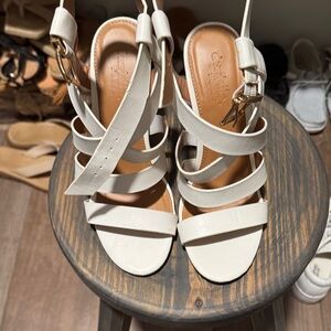 Elegant White Strappy Sandals